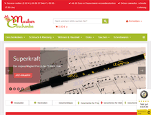 Tablet Screenshot of musiker-geschenke.com